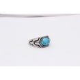 thumbnail image 3 of PAMTIER Unisex Stainless Steel Vintage Personality Oval Cut Simulated Turquoise Gemstone Biker Ring European and American Style Silver Size 10, 3 of 5