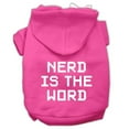 thumbnail image 5 of Pet Dog  Cat Hoodie Screen Printed, "Nerd Is The Word", 5 of 10