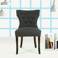 thumbnail image 3 of LONGWIN Classic Tufted Fabric Upholstered Wooden Dining Chair Mid-Back, Charcoal, Set of 2, 3 of 7