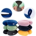 thumbnail image 3 of Neck Pillow for Traveling, Upgraded Travel Neck Pillow for Airplane, Memory Foam Travel Pillow for Flight Headrest Sleep, Portable Plane Accessories, 3 of 5