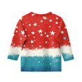 thumbnail image 4 of YOUYEDIAN 3/4 Sleeve Shirts for Teen Girls 9-10 Floral Print Top Crew Neck T Shirt Casual Clothes Red 9-10 Years, 4 of 5