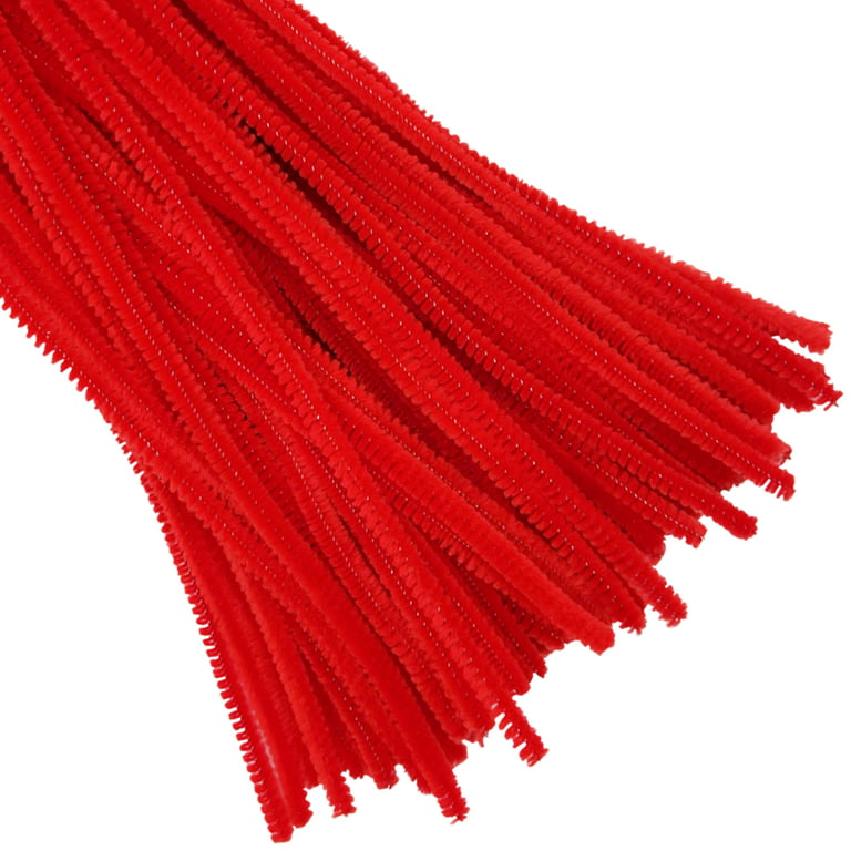 TOCOLES 60 Pieces Red Pipe Cleaners, Christmas Craft Pipe Cleaners,Pipe Cleaners Chenille Stem,Pipe Cleaners Bulk,Art Pipe Cleaners for Creative Home