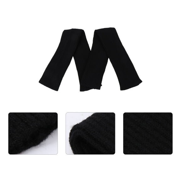 Pretyzoom Fleece Lined Arm Sleeves Arm Warmers with Thumb Hole Woolen Yarn 1 Pair for Women Climbing