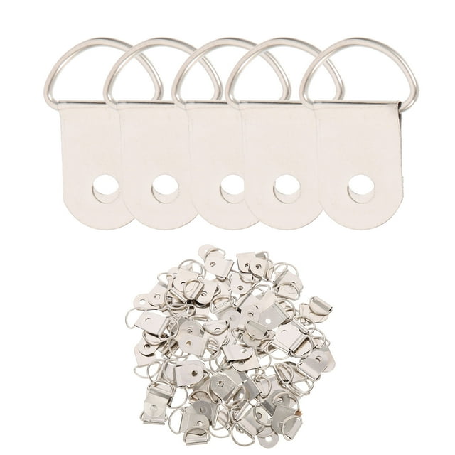 OULII 100Pcs Wall Painting Hanger D Ring Hangers for Picture Frames and Photos