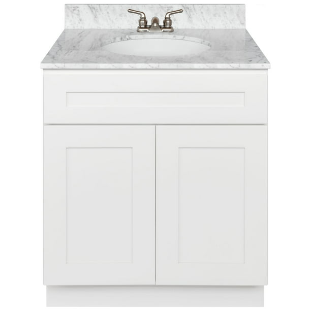 White Bathroom Vanity 30 Cara, 30 White Vanity Cabinet