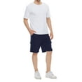 thumbnail image 3 of Satankud Men's Casual Cargo Shorts Classic Relaxed Drawstring Elastic Waist Beach Shorts with 5 Pockets, 3 of 7