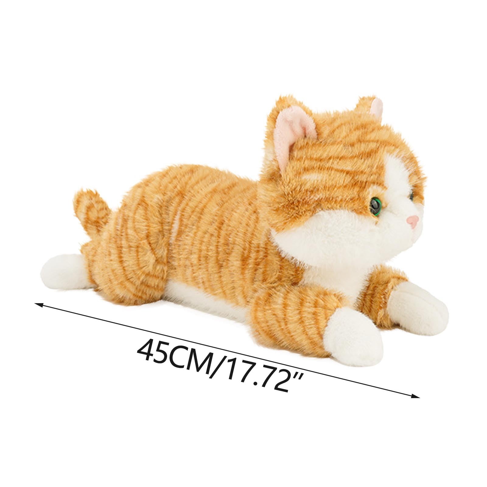 Outoloxit Weighted Plush Cat Toy 18 Inch for Stress Relief and Cuddling, Realistic Stuffed Animal Sensory Comfort Gift for All Ages