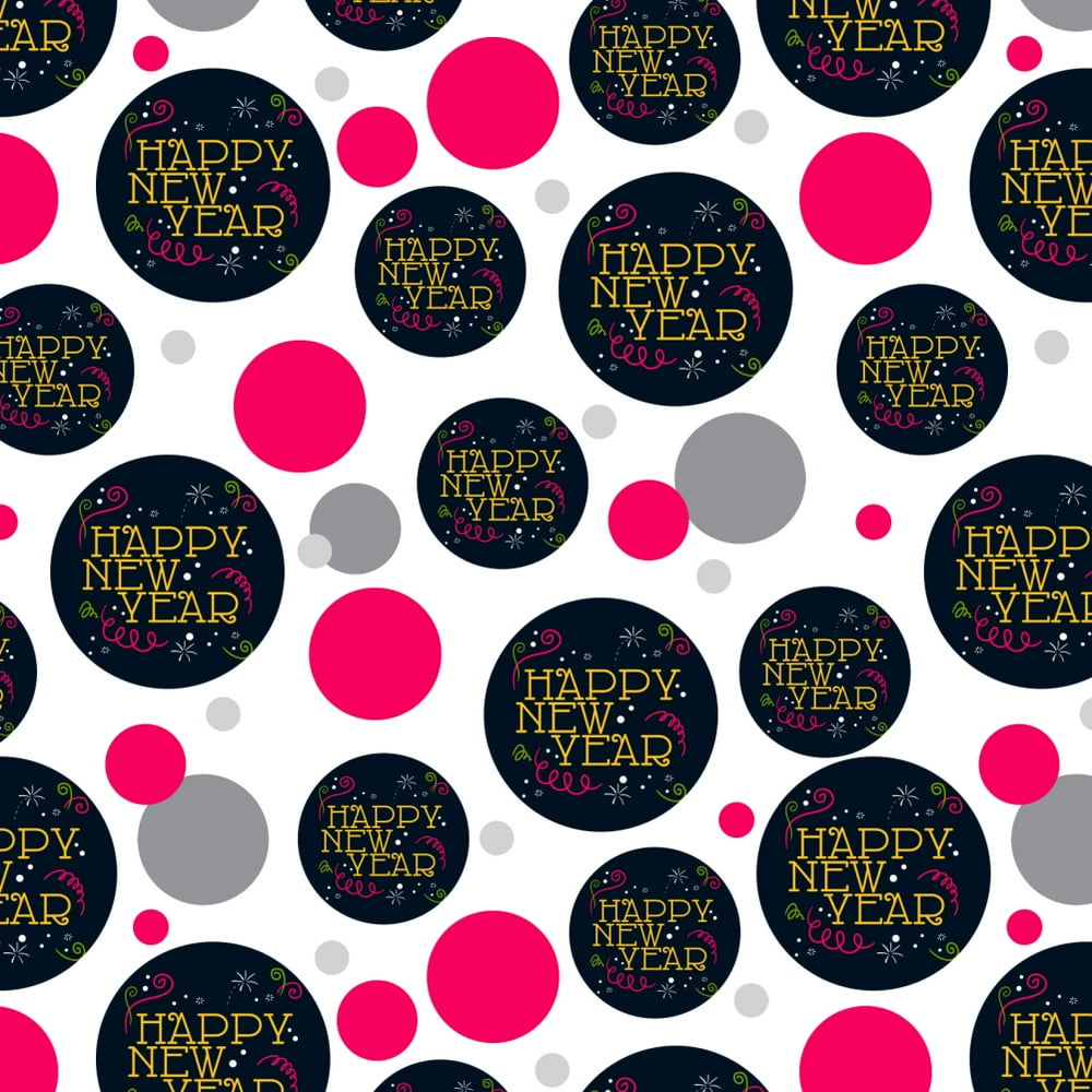 Happy New Year Premium Gift Wrap Wrapping Paper Roll