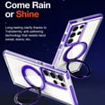 thumbnail image 6 of for Samsung Galaxy S25 Ultra Case with Kickstand Clear Cover Invisible Stand Slim Shockproof Drop Protective Phone Case, [Anti-Yellowing] [Military Grade Protection] Case for Galaxy S25 Ultra, Purple, 6 of 6