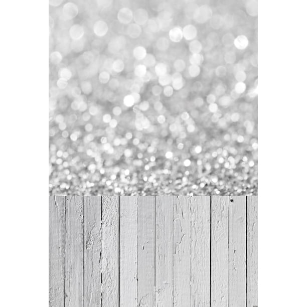 XDDJA Polyester Fabric 5x7ft Photography Backdrop Paper Silver Bokeh ...