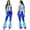 Royal Blue, variant on Womens 70s Disco Dance Shiny Metallic Flared Pants Romper for Night Club Halloween Cosplay Royal Blue S