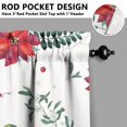thumbnail image 4 of 3-Piece Bright Flowers Kitchen Curtain Set - Ruffled Valance and Tier Curtains with Rod Pocket, Fresh Floral Pattern for Farmhouse Kitchen Windows Decor, 54"x18" + 27.5"x36"x2, 4 of 5