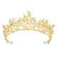 thumbnail image 1 of EeaseMX Frcolor - 1 pieza de tocado de novia, tiara barroca con libélula dorada y cristales de imitación, tiara de boda vintage, corona de reina para boda, cumpleaños, fiesta (dorada), 1 of 7