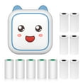 thumbnail image 1 of Riwcyla Thermal Printer Multifunction Portable Sticker Maker Instant Photo Inkless Printing Support BT Connection for Smartphone with 6 Paper Rolls 57mm + 5 Self,Adhesive Paper Rolls Compatible wit, 1 of 6