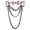 Pink Black, variant on Leather Choker Collar for Women Adjustable Slip Chain Collar Gothic Punk Rock Triple-Layer Slip Chain Necklace Black Black