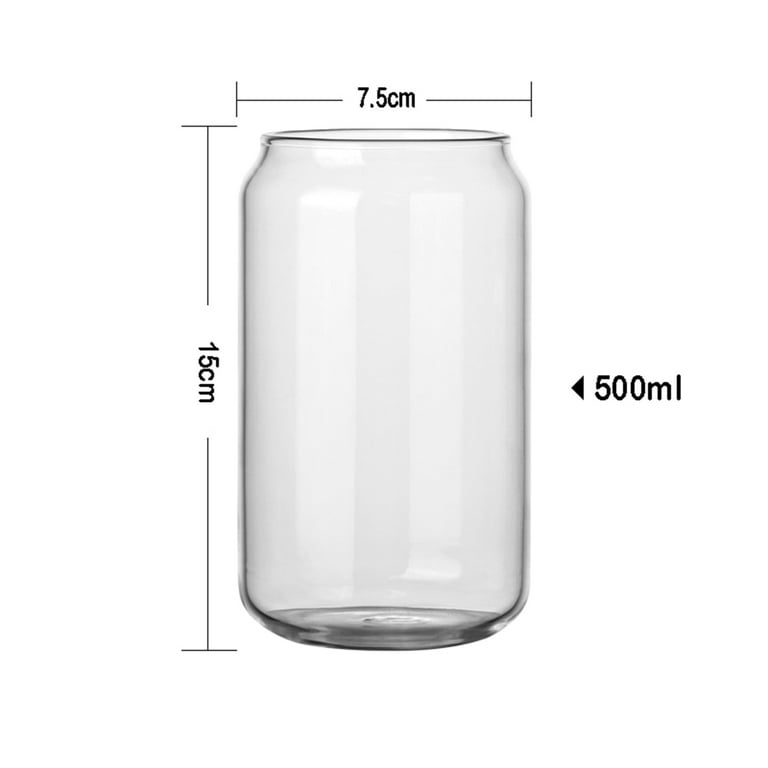 16oz Beer Can Glasses Lids with Straw Hole Drinking Glass Cups  Anticorrosion