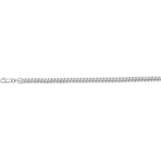 Silver 4.9mm Miami Cuban Chain with Box Lock. Item is rhodium plated.