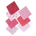 thumbnail image 3 of 7 Pcs Tissu Patchwork Imprimé Coton Couture Quilting Scrapbooking Artisanat Carré, Rouge, 3 of 7