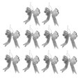 thumbnail image 4 of 10 piezas brillo Bowknot forma árbol de Navidad decoración percha ornamento plata Yuyangstore percha de árbol de navidad, 4 of 8