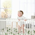 thumbnail image 5 of Sweet Jojo Designs Watercolor Magnolia Green and Ivory Fitted Crib Sheet, 5 of 6