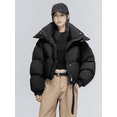 thumbnail image 5 of Chaqueta de invierno para mujer, chaqueta acolchada ligera y con capucha de pato blanco de 90 pulgadas, abrigos cálidos informales, sueltos, cortos, gruesos y a la moda, 5 of 5