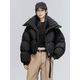 thumbnail image 5 of Chaqueta de invierno para mujer, chaqueta acolchada ligera y con capucha de pato blanco de 90 pulgadas, abrigos cálidos informales, sueltos, cortos, gruesos y a la moda, 5 of 5