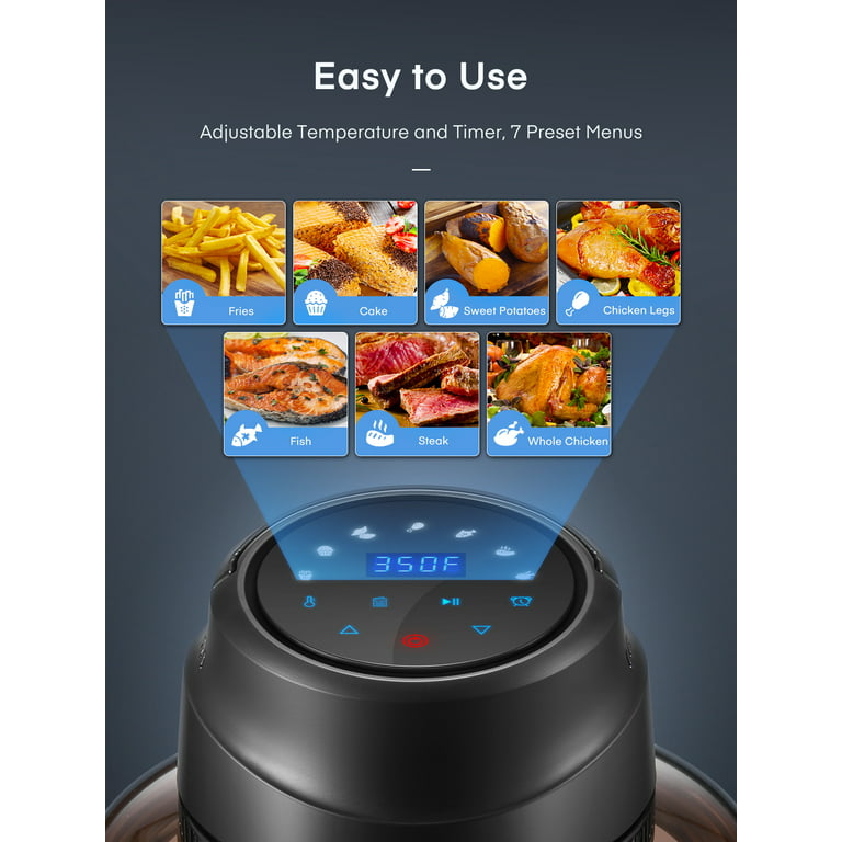 FOHERE Air Fryer Lid 7-in-1 for Instant Pot 6&8 Qt, Crisp Lid Touchscreen,  Turn Your Pressure Cooker Into Air Fryer in Seconds, Accessories and Recipe  Cookbook Included 