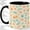 Black, variant on Seashell Straw Hat Accent Mug, 11oz Ceramic Coffee Cup for Beach Lovers