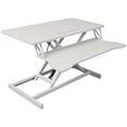 thumbnail image 3 of Adjustable Height Standing Laptop Desk Sit to Stand Workstation with Keyboard Tray Ergonomic Monitor Riser White, 3 of 10