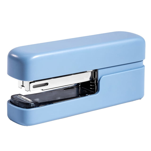 Metal Stapler Heavy Duty, Desktop Stapler, Basic Office Stapler, Portable Small Desk Staplers for Home Office, Blue