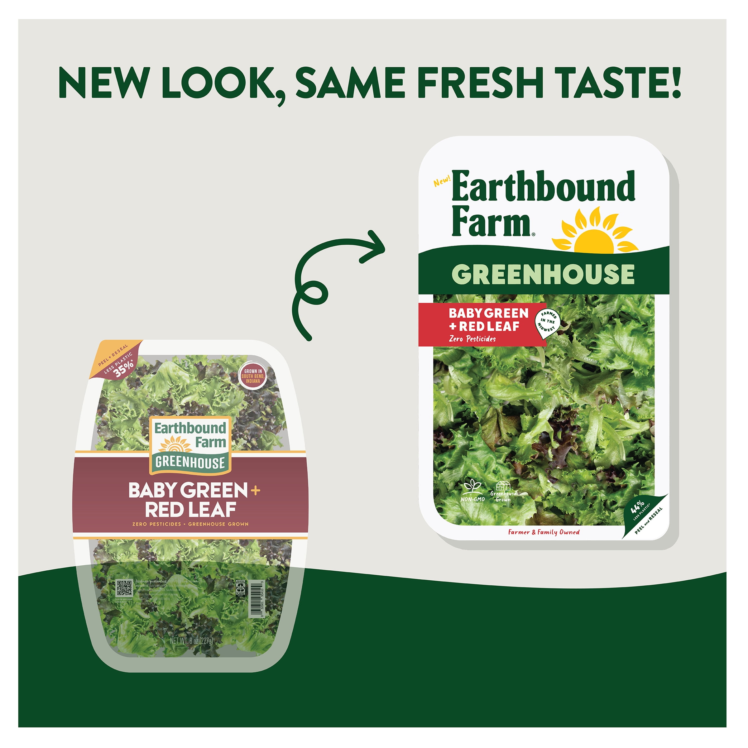 Earthbound Farm Greenhouse Baby Green Red Leaf 8oz