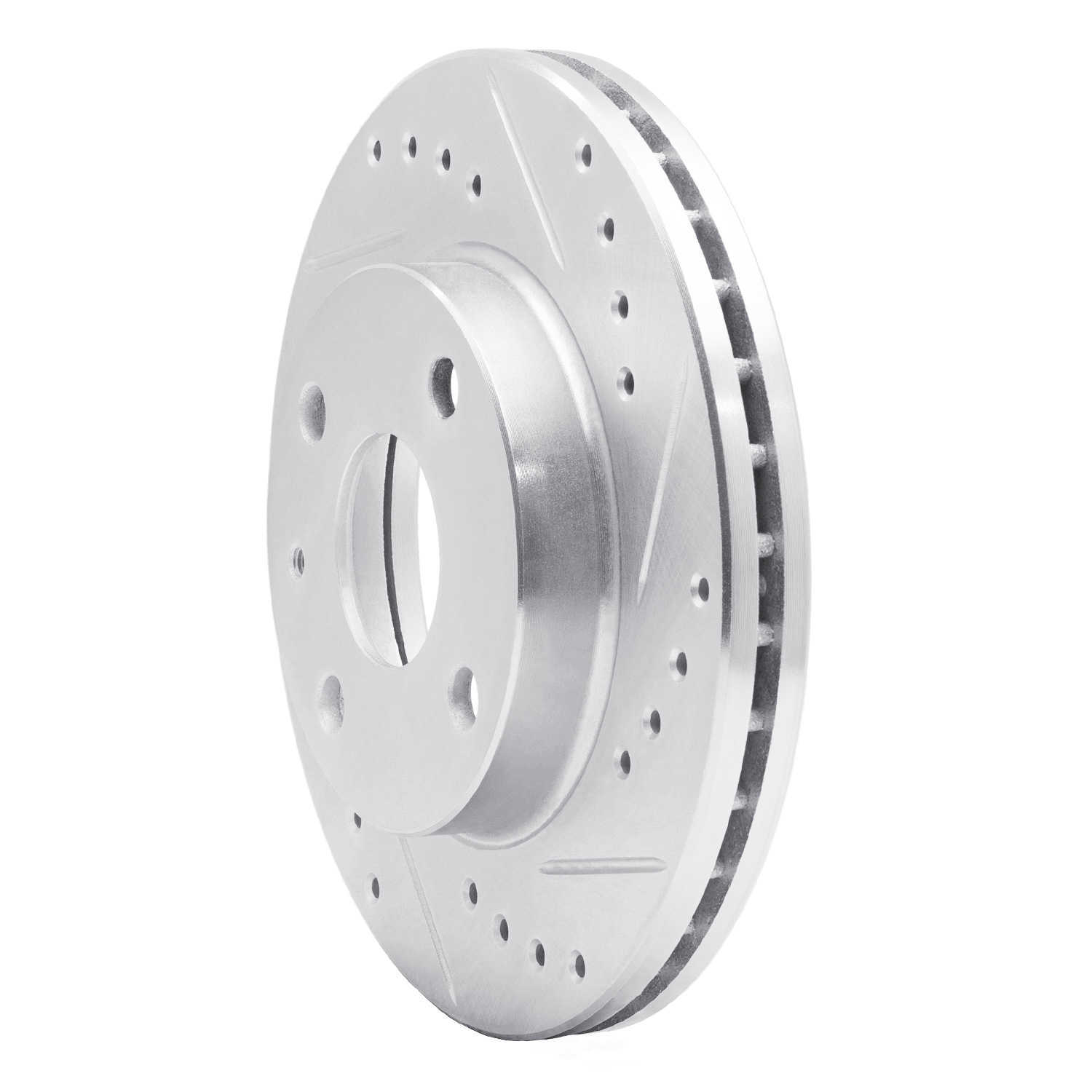 Dynamic Friction Company 631-54001L DFC Brake Rotor - Drilled And Slotted - Silver