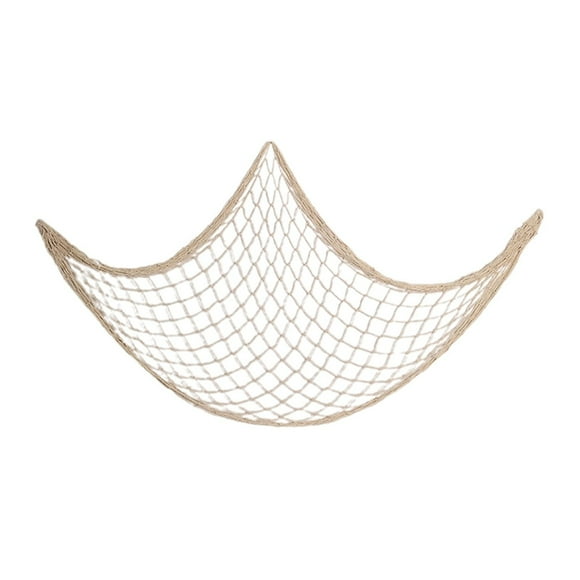 SLYNSHome Filet de Pêche Décoratif, Filet à Thème Marin Beige pour Décoration de Fête/mur