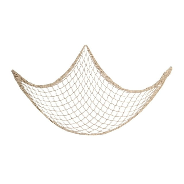 SLYNSHome Filet de Pêche Décoratif, Filet à Thème Marin Beige pour Décoration de Fête/mur