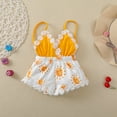 thumbnail image 4 of Fortune Bébé Fille Combinaison Soleil Imprimé V-Cou Dos Nu Romper, 0-4 Ans, 4 of 8