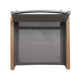 thumbnail image 2 of GDF Studio Swarthmore Outdoor Aluminum Dining Chairs with Faux Wood Accents, Set of 4, Gray, Natural Brown, Outdoor Mesh, 2 of 6