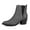 #1-Mineral Gray, variant on Ankle Boots for Women Pointed Toe Short Chelsea Booties Low Heels Slip-On Leather Boot Dressy Zipper Block Booties Shoes Dark Brown