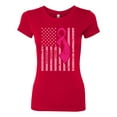 thumbnail image 2 of AmericanFlag Awareness Womens Slim Fit Junior Tee, Red, Medium, 2 of 3
