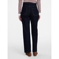 thumbnail image 4 of Time and Tru Women's High Rise Relaxed Straight Leg Jeans, 30" Inseam, Sizes 0-22, 4 of 6
