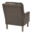 thumbnail image 3 of OSP Home Furnishings Colson Cocoa Bonded Leather Accent Chair with Solid Wood Legs, 3 of 3