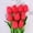 Red, variant on 1 Pc Artificial Tulip Flowers 13.4" Real Touch Fake Tulips Bouquet Flowers for Floral Arrangements, Table Centerpieces, Kitchen, Home Indoor, Easter, Spring, Valentines Day Decorations Light Pink