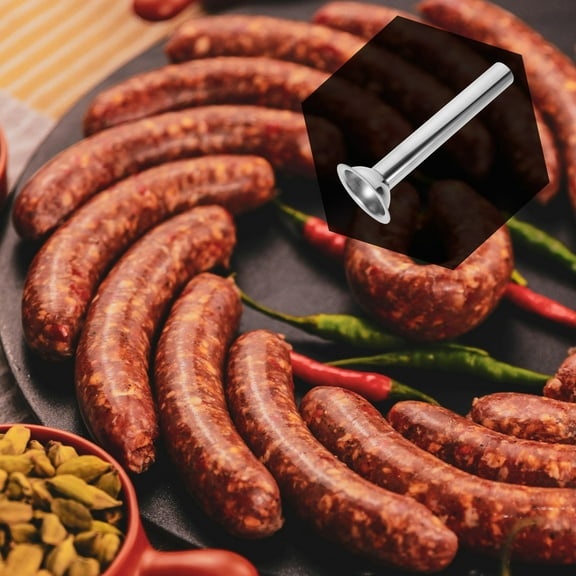 Soimiss Manual Sausage Stuffer Tube Stainless Steel Funnel for Convenient Meat Stuffing