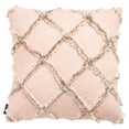 thumbnail image 2 of SAFAVIEH Ashlin Solid Checkered Accent Pillow, 18" x 18", Beige/Grey, 2 of 3