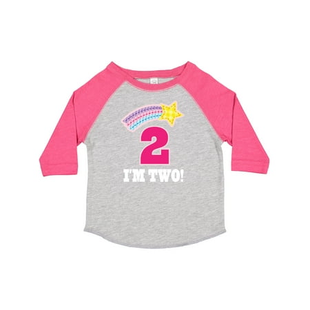 

Inktastic 2nd Birthday 2 Year Old Girls Rainbow Star Gift Toddler Toddler Girl T-Shirt