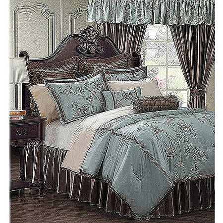 Everrouge Amaryllis 24 Piece Room In A Bag Bedding And Window Treatments Set