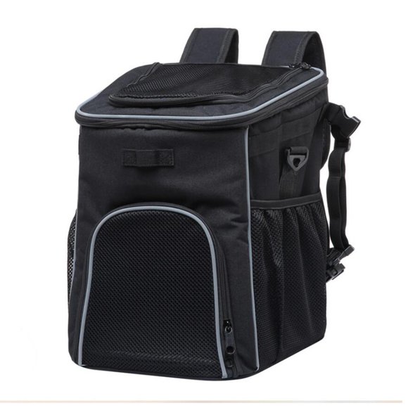 ZLight Dog Bike Basket Front Breathable Dog Backpack Carrier Cat for Camping Hiking Black