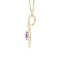 thumbnail image 2 of ANGARA Natural 0.8 Ct. Amethyst with Diamond Fashion Pendant Necklace in 14K Yellow Gold for Women with 18 Inch Chain, 2 of 9