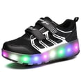 thumbnail image 3 of Kids LED Roller Skate Shoes with Wheel Light up Roller Shoes Kids Skates Sneakers Gift for Girls Boys Children, 3 of 15