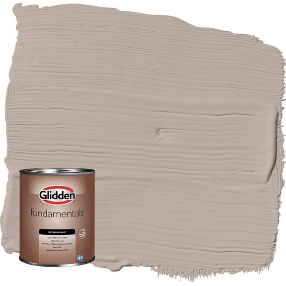 Glidden Fundamentals Thumper / Beige Flat Exterior Paint, 1 Quart