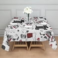 thumbnail image 3 of Scribble Dogs Square Tablecloth,Waterproof Square Table Cover,Wipeable Spillproof Washable Table Cover for Home Kitchen Party Decor 42"X42"(107x107cm), 3 of 6
